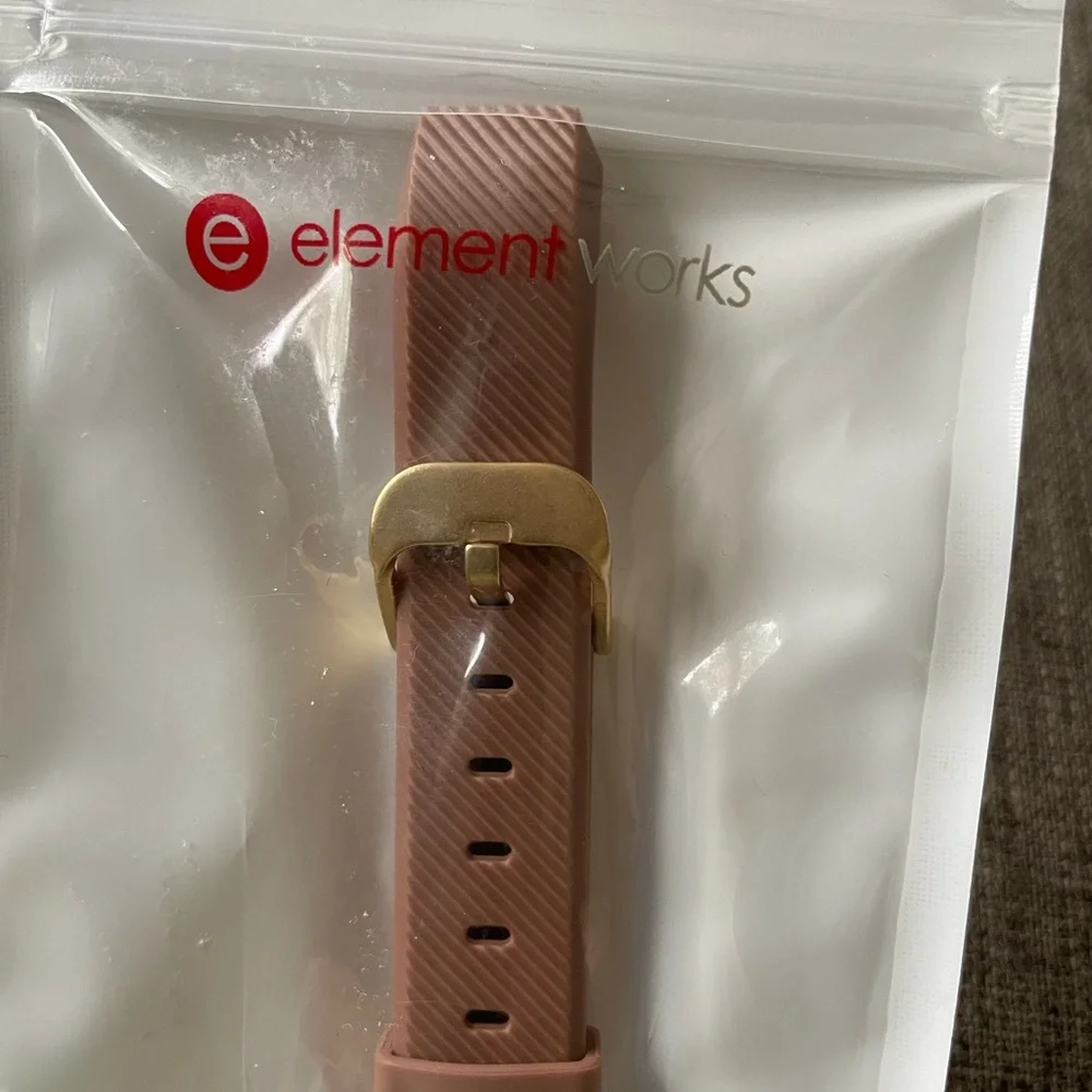 Element Works Coffee rubber watchband replacement goldtone hardware EW-FATPB-CF